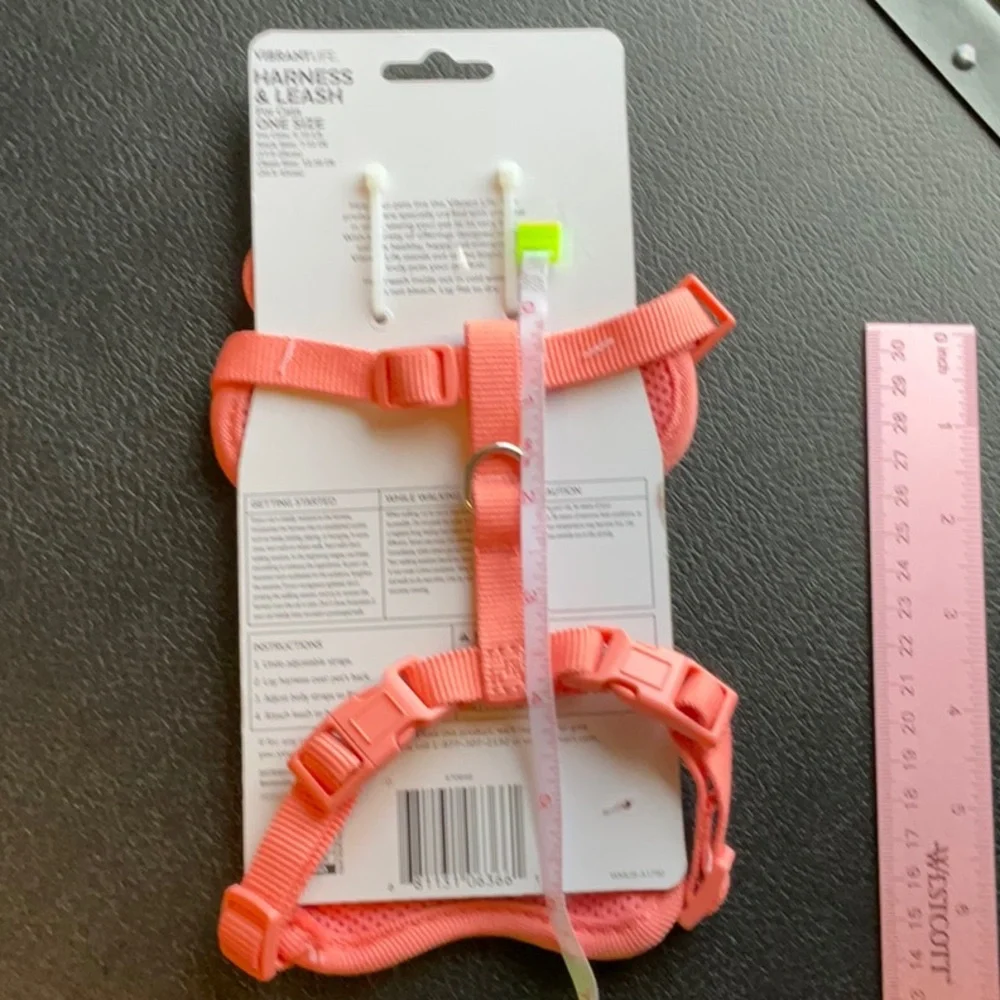 Vibrant Pink Cat Harness & Leash